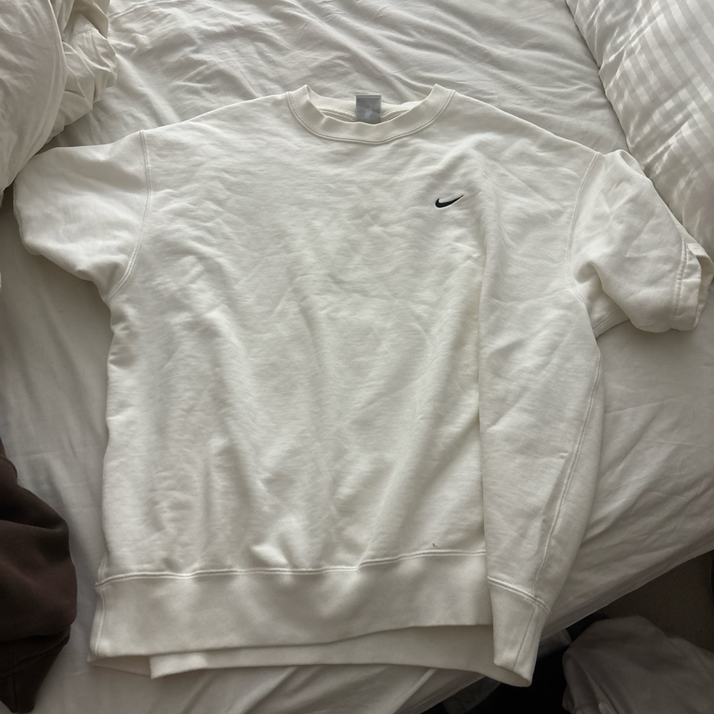 Nike Men's Cream Crewneck Sweater